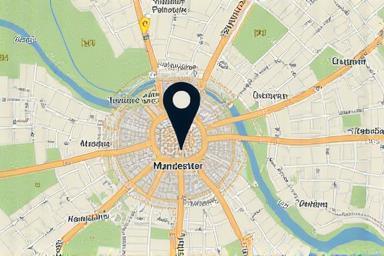 Location map of Manchester and Premier Print Solutions UK